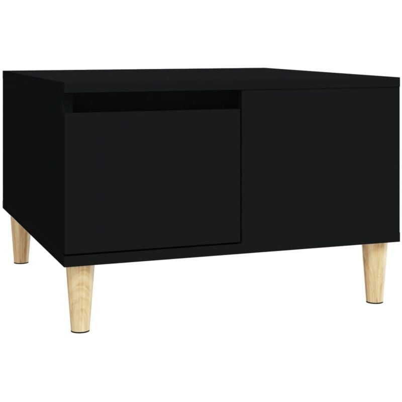 Vidaxl - Table basse noir 55x55x36,5 cm bois d'ingénierie