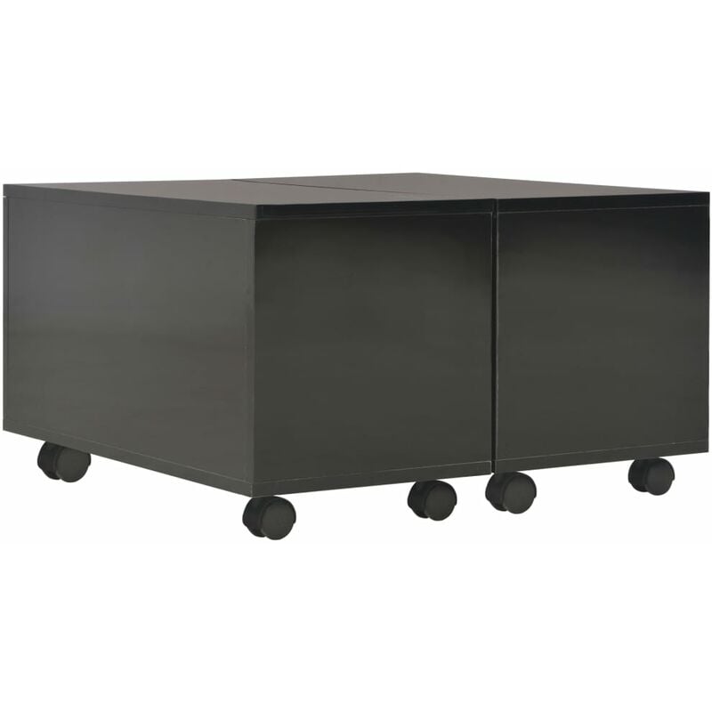 Vidaxl - Table Basse 60x60x35 cm Aggloméré Noir Brillant