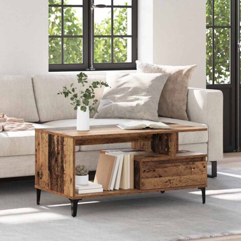 Table basse Bois ancien 90 x 49 x 45 cm Bois d'ingénierie vidaXL