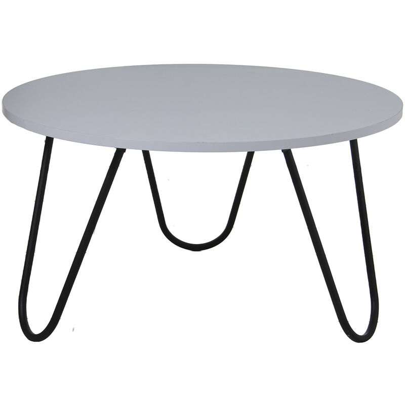 Table basse bois blanc pieds métal blanc °80X44CMpour tous les styles pour ajouter une touche à la maison