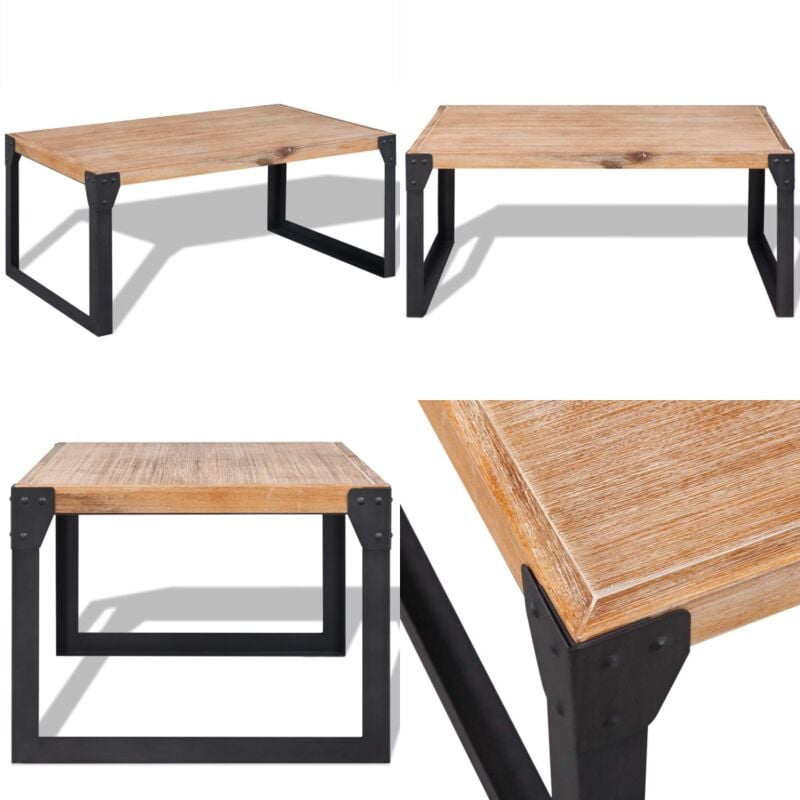 Vidaxl - Table basse bois d'acacia massif 100x60x45 cm - Table Basse - Meuble Salon - Table Acacia - Table Industrielle - Design Moderne - Home &