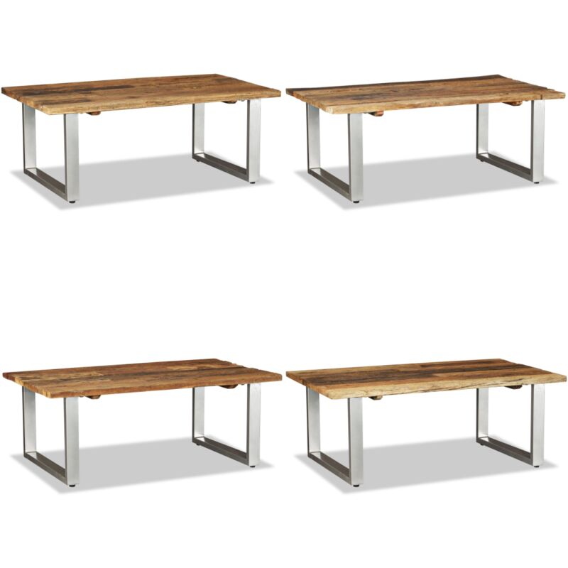 Table basse Bois de récupération massif 100x60x38 cm - Table Basse Industrielle - Table Basse Design - Table Basse Rustique - Table Basse Vintage