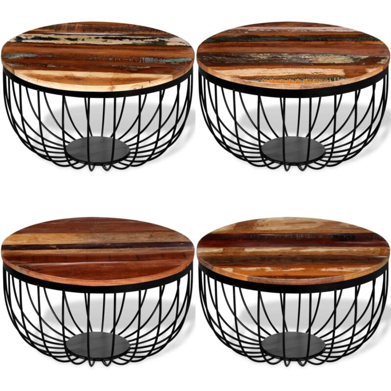 Table basse Bois de récupération massif - Table Basse Industrielle - Table Basse Design - Table Basse Vintage - Table Basse Artisanale - Table Basse