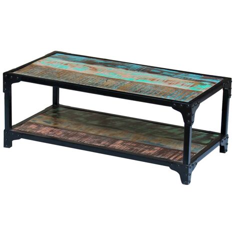 Table basse Bois de récupération massif vidaXL - Multicolore