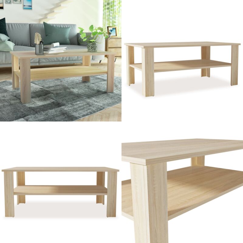 Vidaxl - Table basse bois d'ingénierie 100x59x42 cm chêne - Table Basse - Meuble Salon - Table D'appoint - Table Contemporaine - Design Moderne