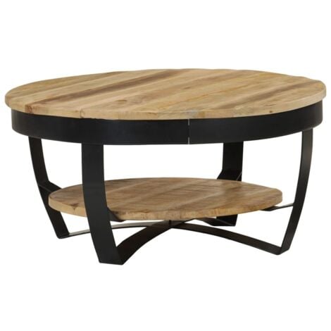 Table basse Bois massif de manguier brut 65x32 cm vidaXL