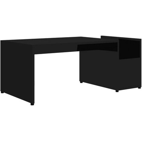 Table basse bois noir Tessia 90cm