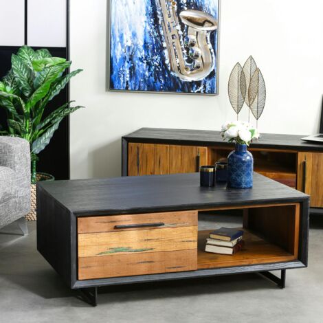 Table basse bois recyclé de bateau PHOENIX