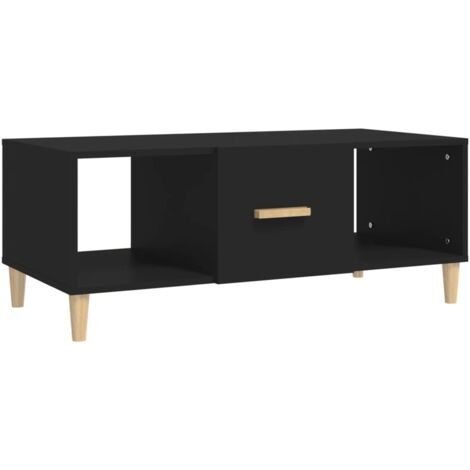 Table Basse Bout de canapé Table d’Appoint Salon Noir 102x50x40 cm Bois d'ingénierie BV84550