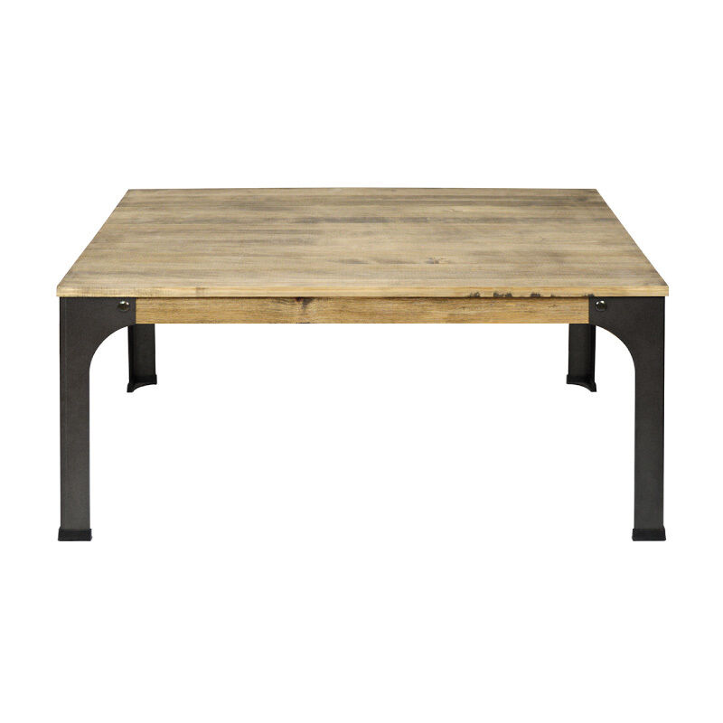 table basse bristol. style industriel vintage 59x59x46h cm