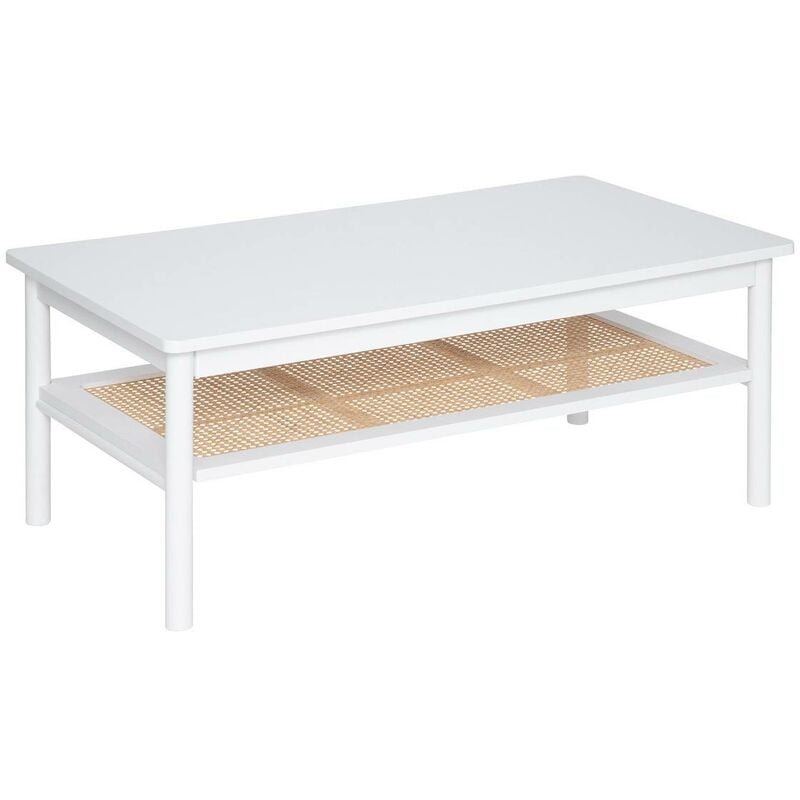 Atmosphera - Table basse Cabras 110x60cm blanc créateur d'intérieur