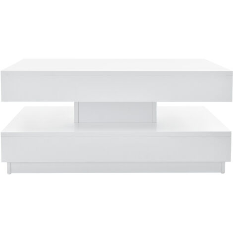 Table Basse avec Plateau Tournant Florenz Effet Bois [en.casa]