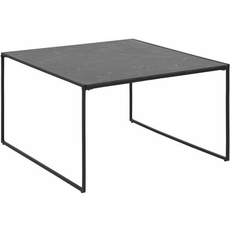 Table basse carré effet marbre FÉLICE