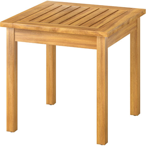 Table basse carrée acacia massif 48x48x46 cm naturelle