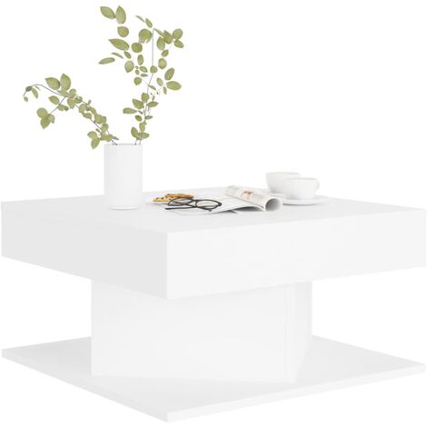 Table basse carrée Blanc 57x57x30 Konda