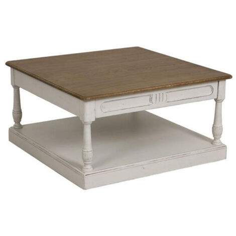 Table basse carrée - Bois - Blanc - Interior's