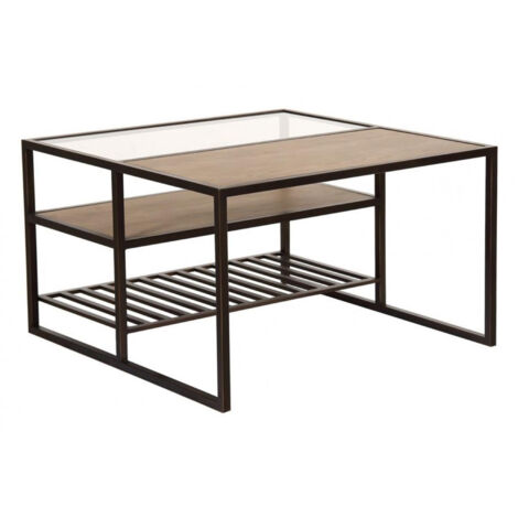 Table basse carrée - Bois - Marron - Interior's