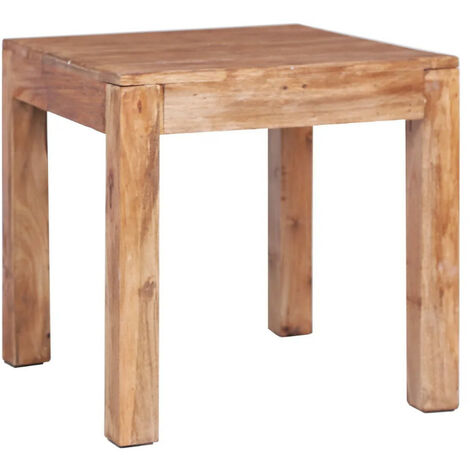 Table basse carrée bois massif recyclé clair Zingo