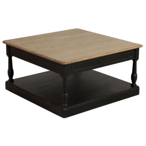 Table basse carrée - Bois - Noir - Interior's