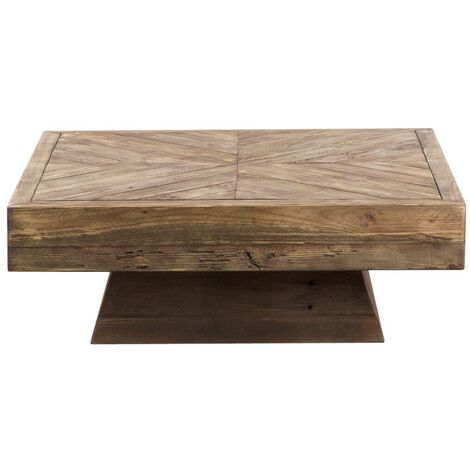 Table basse carrée en bois recyclé Blaise - Marron
