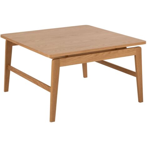 Table basse carrée en chêne design vintage AREN