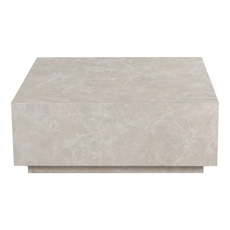 Drawer - Table basse Carrée en Marbre 90 cmx90 cm - Beige - lipani