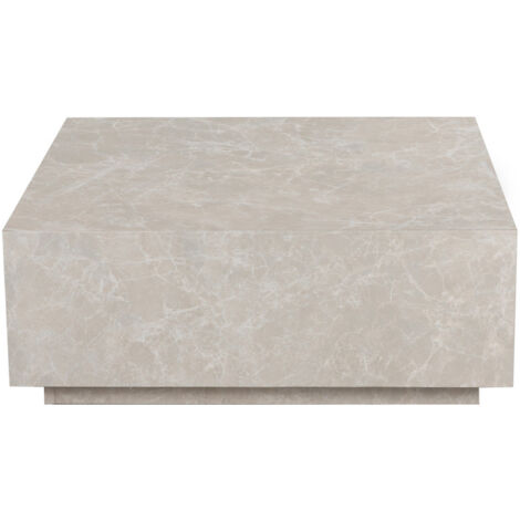 Table basse Carrée en Marbre 90 cmx90 cm - Beige - LIPANI