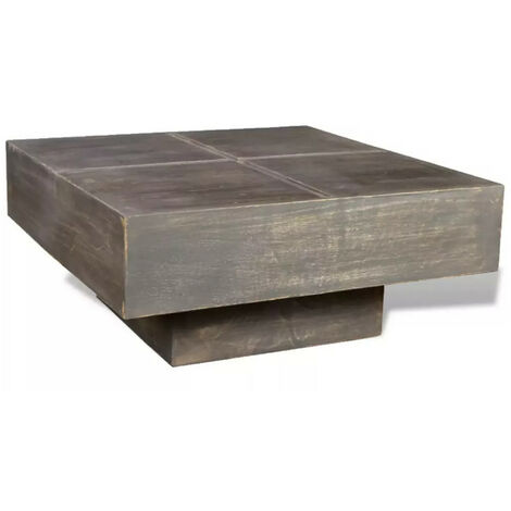 Table basse carrée manguier massif foncé Sempra