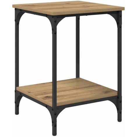 Table basse Chêne artisanal 40 x 40 x 55 cm Bois d'ingénierie CFW224052