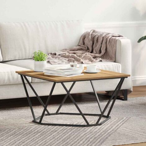 Table basse chêne artisanal 80 x 80 x 45 cm vidaXL