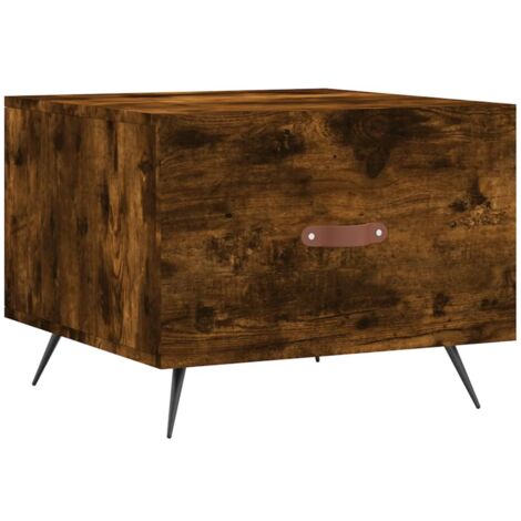 Table basse Chêne fumé 50x50x40 Bois d'ingénierie