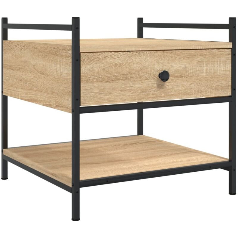 Table basse chêne sonoma 50x50x50 cm bois d'ingénierie vidaXL