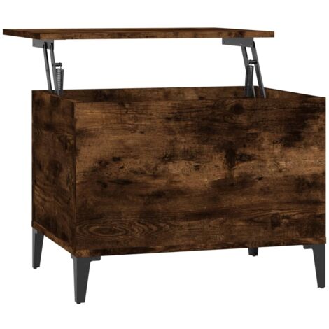 Table basse Chêne fumé 60x44,5x45 Bois d'ingénierie