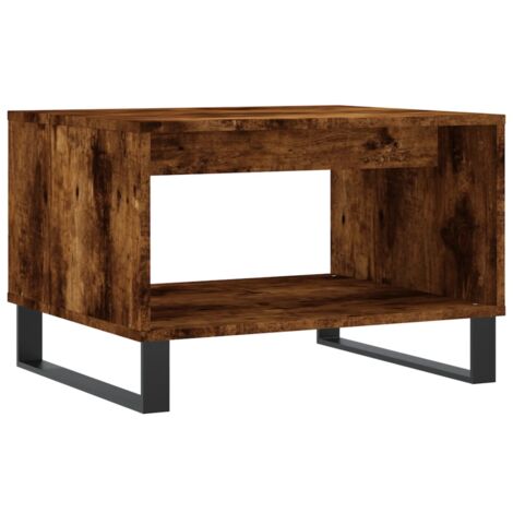 Table basse chêne fumé 60x50x40 bois d'ingénierie