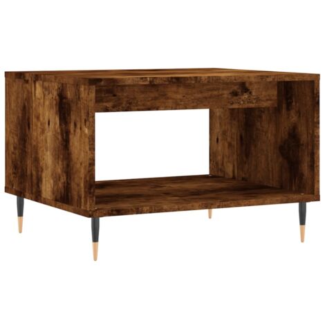 Table basse chêne fumé 60x50x40 bois d'ingénierie