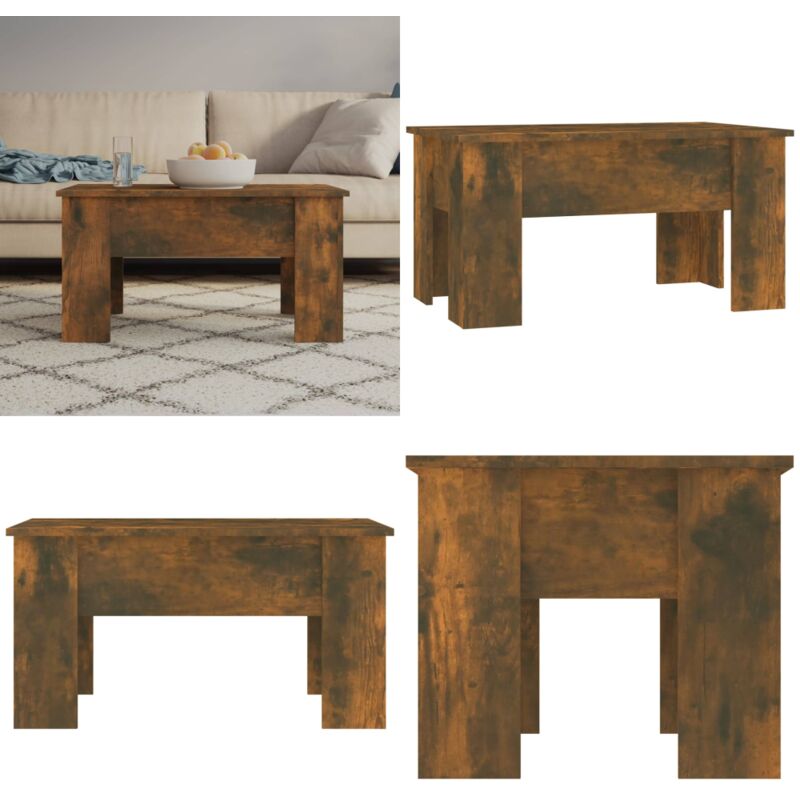 Vidaxl - Table basse Chêne fumé 79x49x41 cm Bois d'ingénierie - Table Basse - Meuble Salon - Table D'appoint - Table Relevé - Table Contemporaine