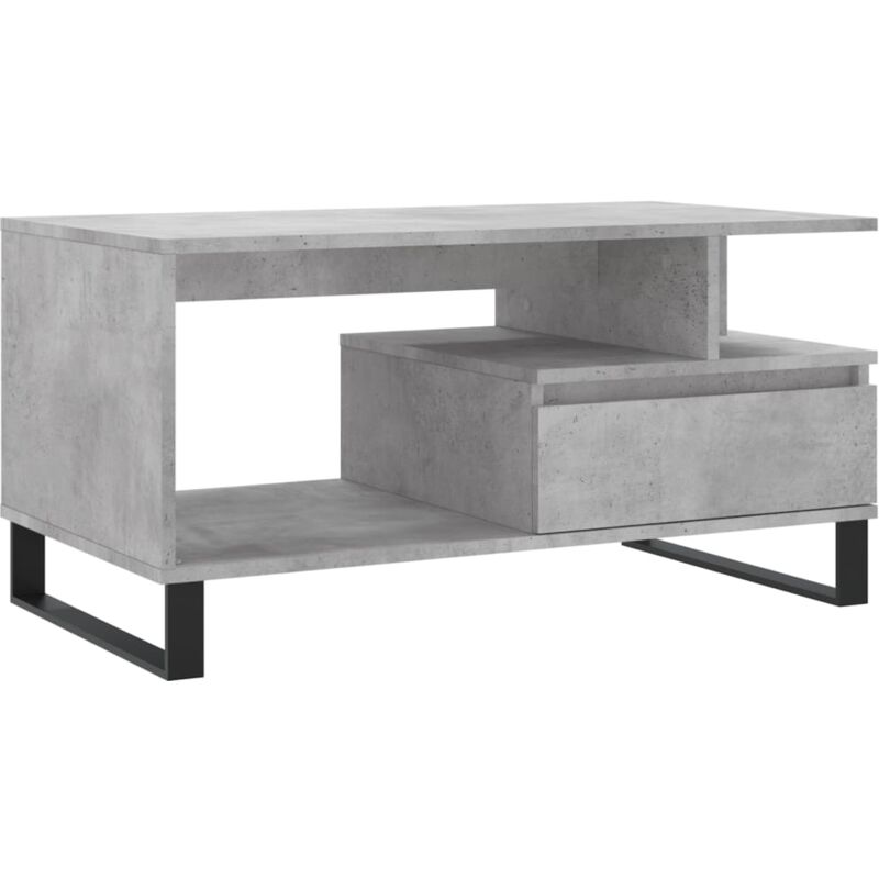 Vidaxl - Table basse Gris béton 90x49x45 cm Bois d'ingénierie