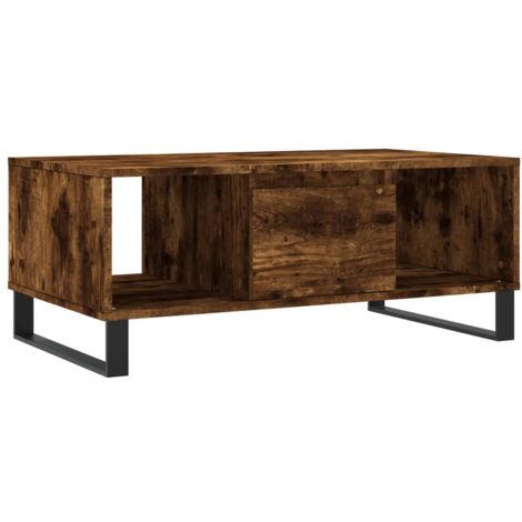 Table basse Chêne fumé 90x50x36,5 Bois d'ingénierie