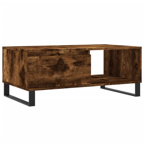 Table basse Chêne fumé 90x50x36,5 Bois d'ingénierie