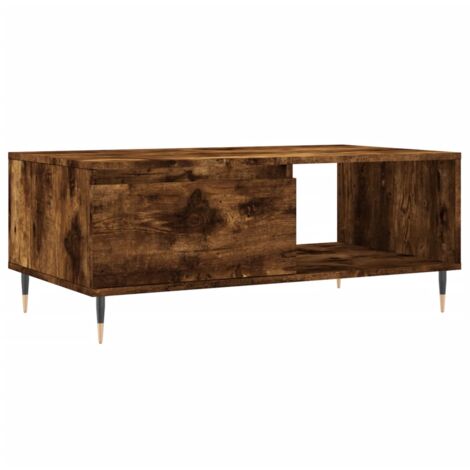 Table basse Chêne fumé 90x50x36,5 Bois d'ingénierie