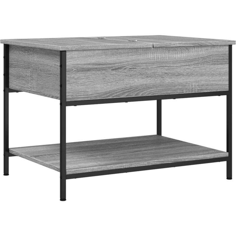 Vidaxl - Table basse sonoma gris 70x50x50 cm bois d'ingénierie et métal