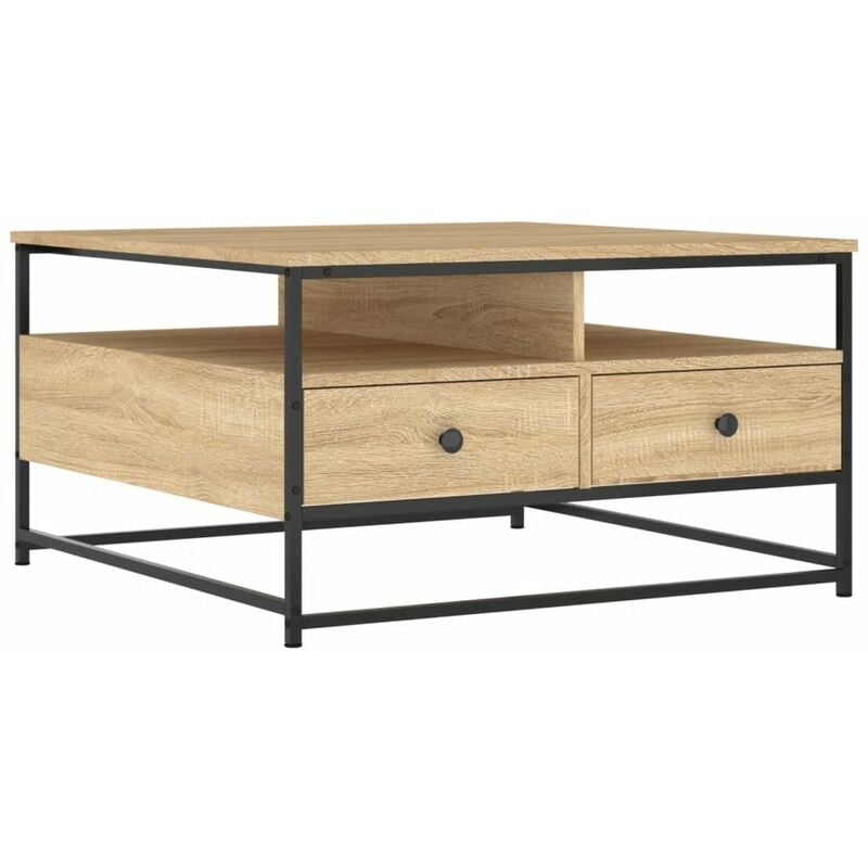 Vidaxl - Table basse chêne sonoma 80x80x45 cm bois d'ingénierie