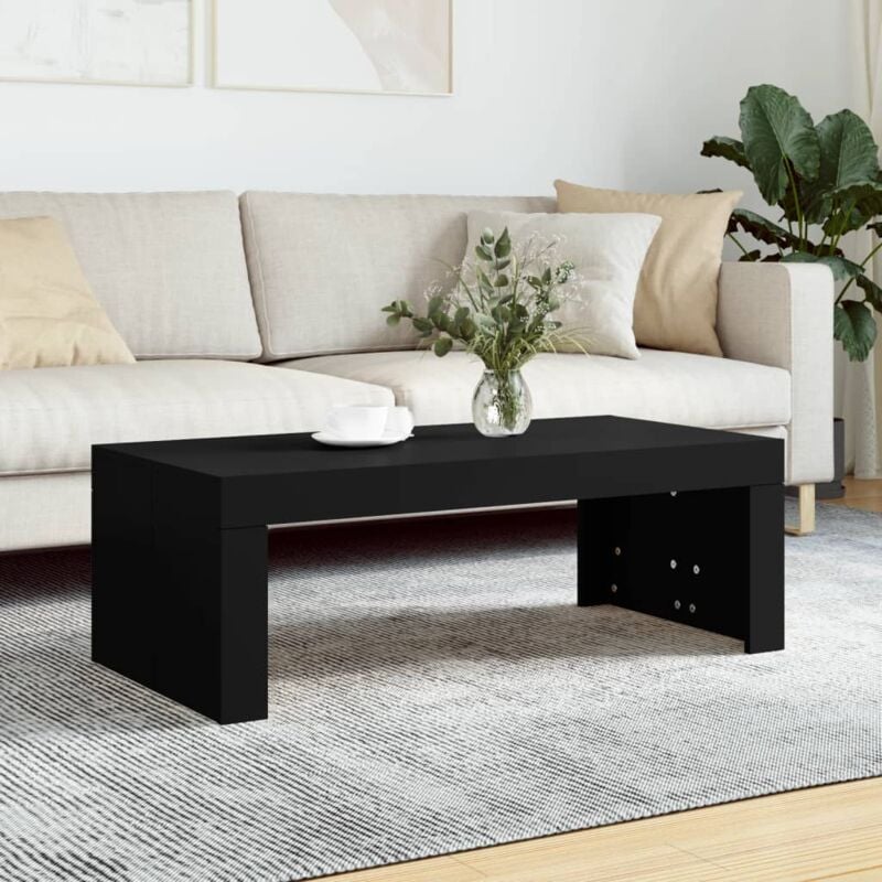Vidaxl - Table basse noir 102x50x36 cm bois d'ingénierie