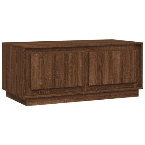 Table basse chêne marron 102x50x44 bois d'ingénierie