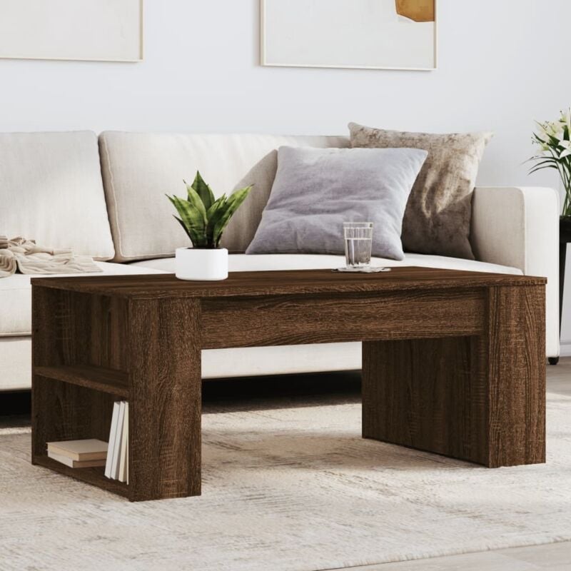 Vidaxl - Table basse chêne marron 102x55x42 cm bois d'ingénierie