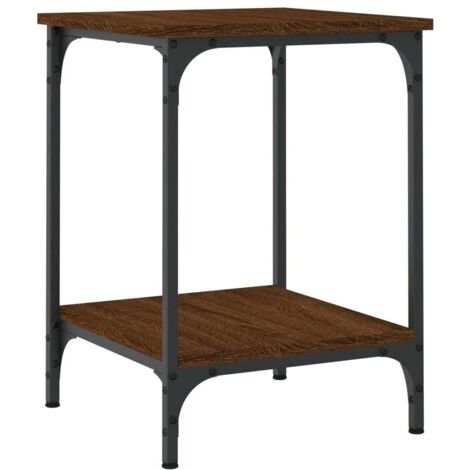 Table basse chêne marron 40x40x55 cm bois d'ingénierie vidaXL