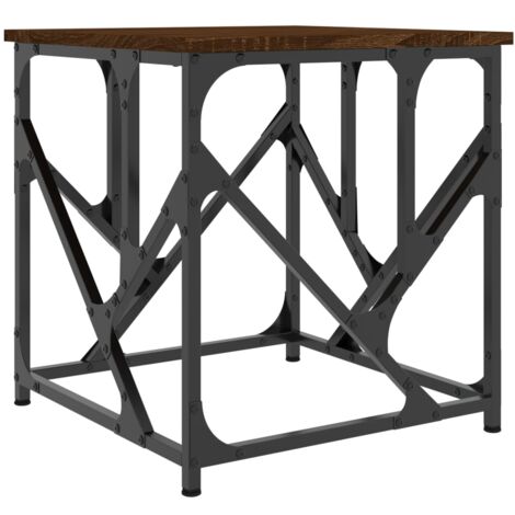 Table basse chêne marron 45x45x47,5 bois d'ingénierie