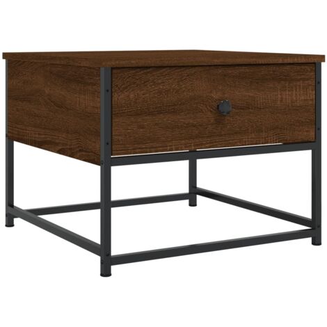 Table basse chêne marron 51x51x40 bois d'ingénierie