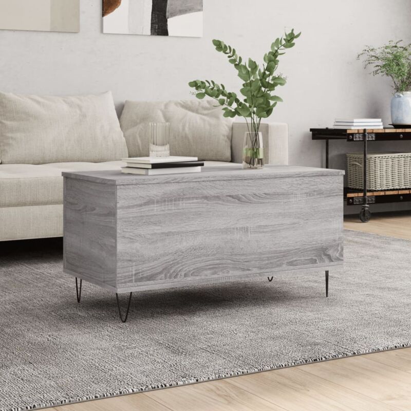 Vidaxl - Table basse Sonoma gris 90x44,5x45 cm Bois d'ingénierie