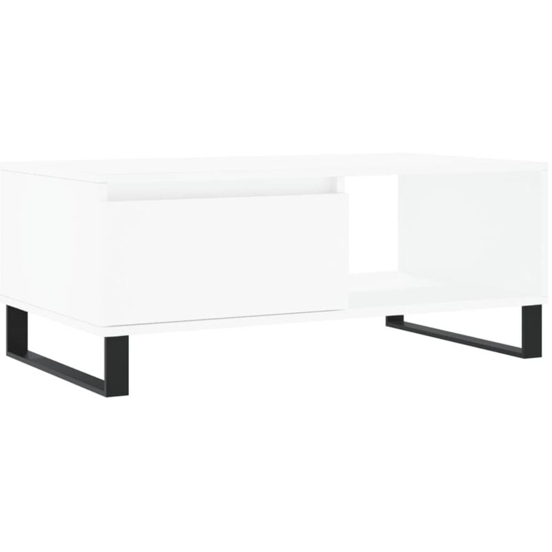 Vidaxl - Table basse Blanc 90x50x36,5 cm Bois d'ingénierie